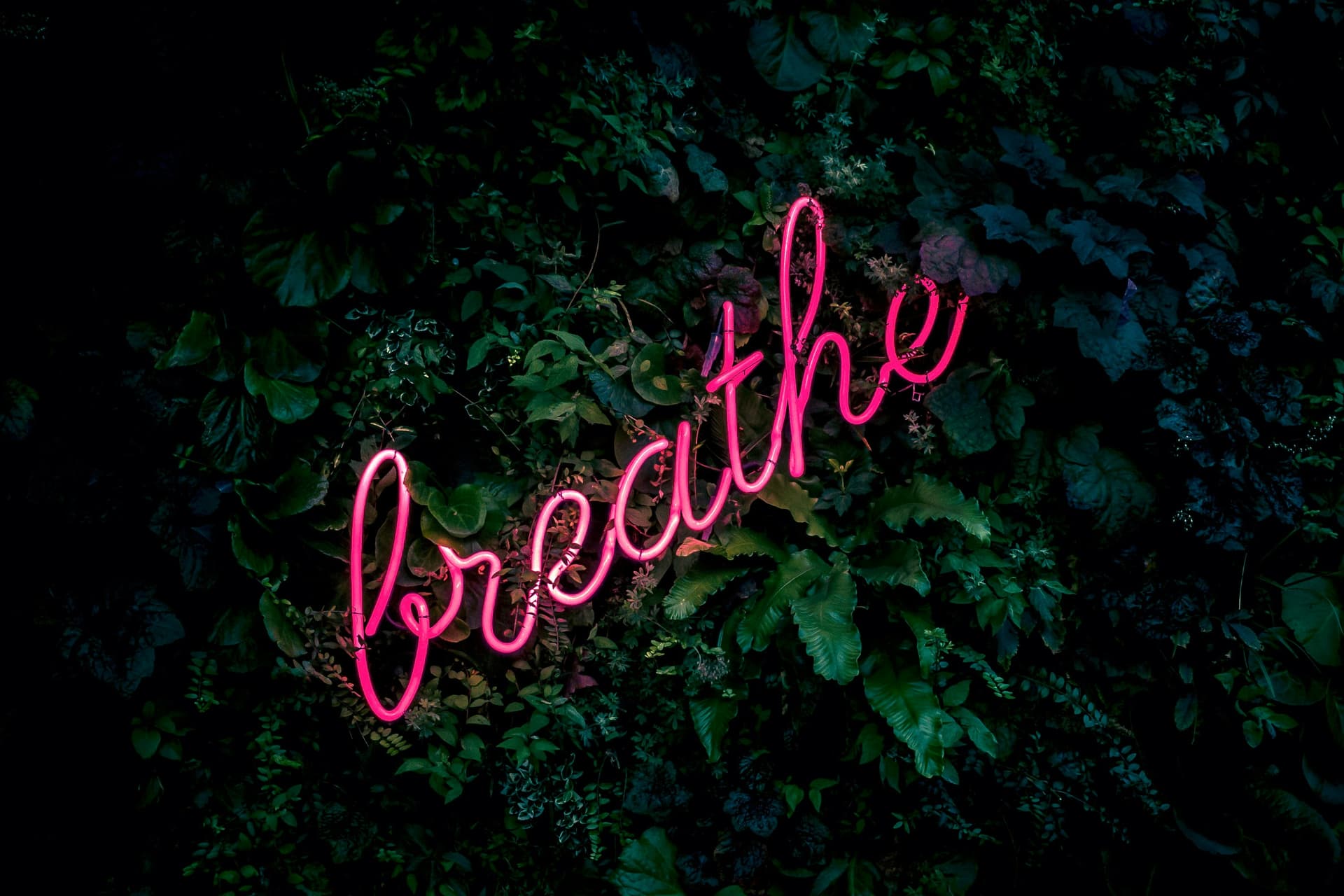 an image that says breathe