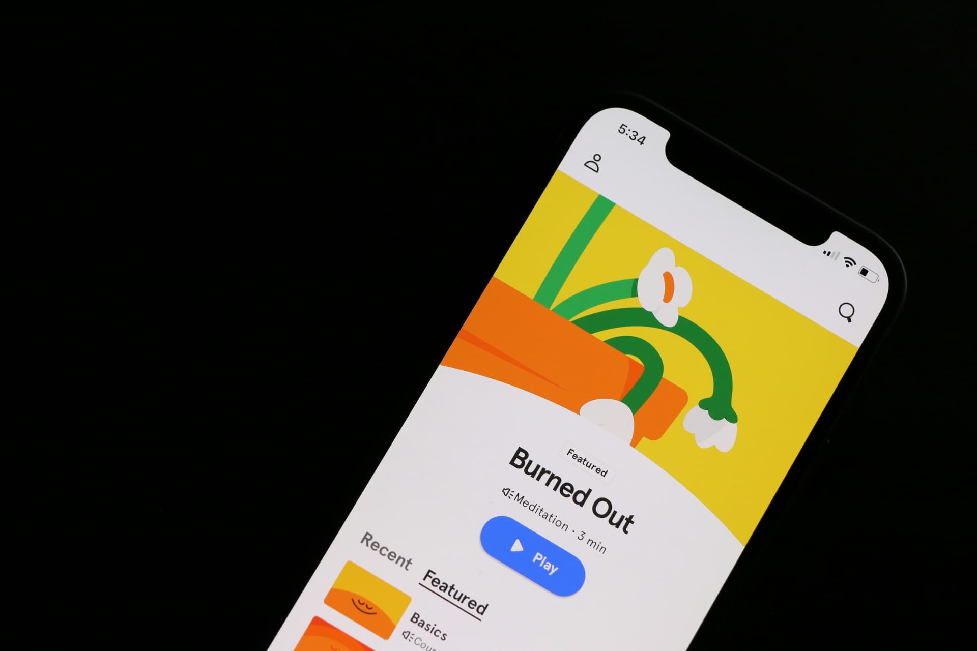 A picture of screen for burnout