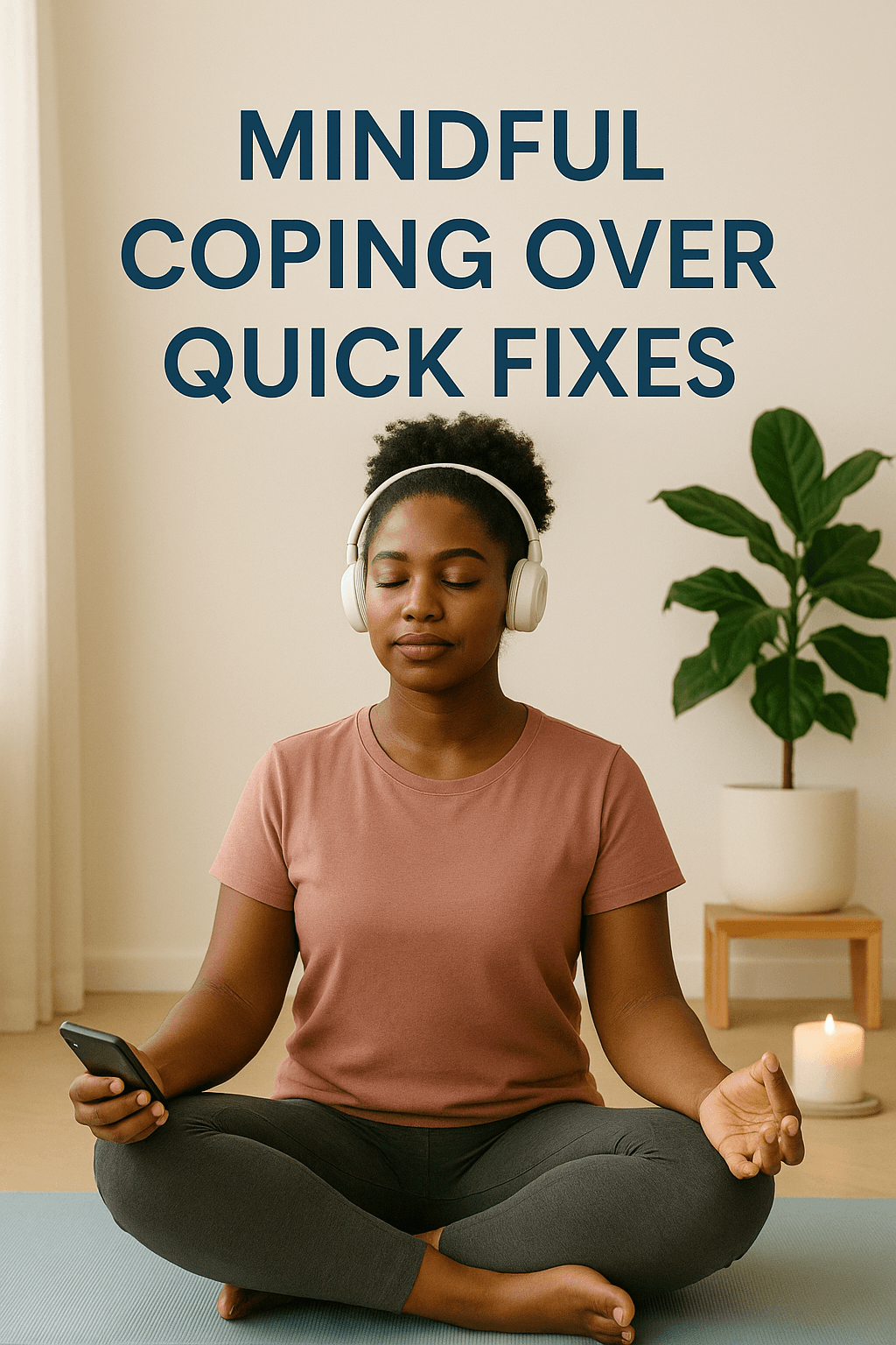 black woman practicing mindfulness